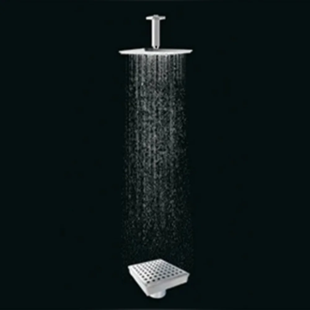 Reln 4x4 Shower Drain with Square Stainless Steel Grate NIB